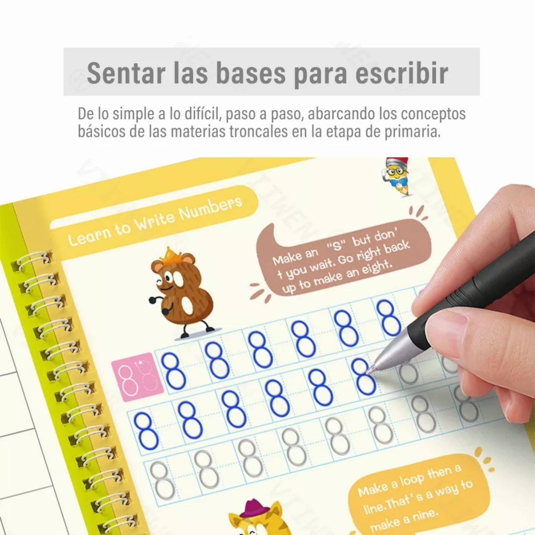 Set Libro De Caligrafía Sank Magic De Pintura Mágica Niños